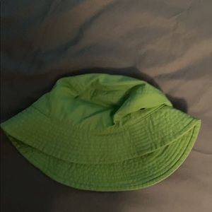 Green bucket hat